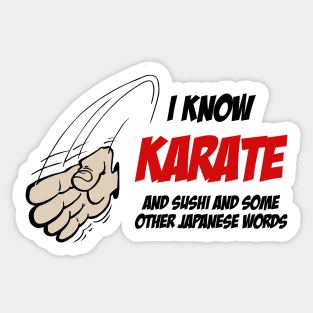 I Know Karate Sticker